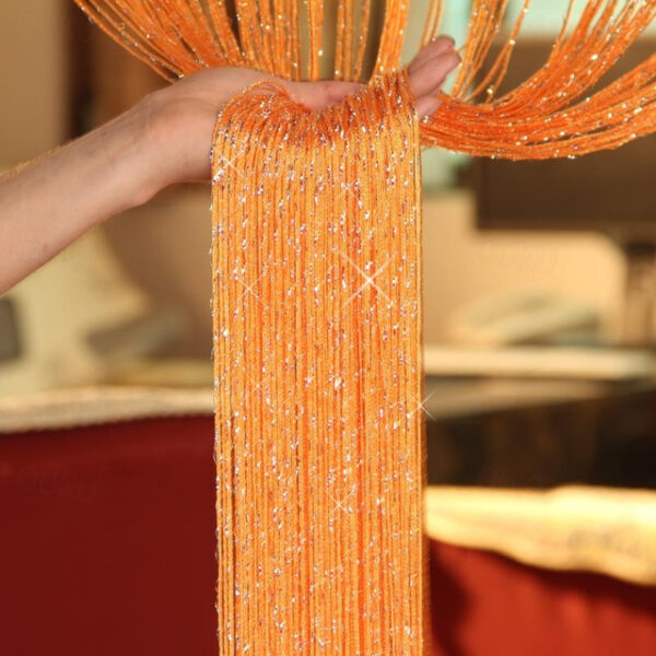 1PCS 100cm*200cm Fly Screen Fringe Tassel Curtain String Sparkle Curtains Bedroom Curtains Room Decor Divider Door Window Decor 2025 - US $6.99