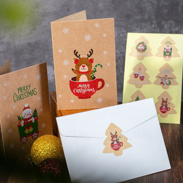 6pcs Greeting Cards Christmas Card Christmas Cards with Envelopes and Stickers Christmas Folding Cards Mini Christmas Cards Christmas Cards Set 2025 -