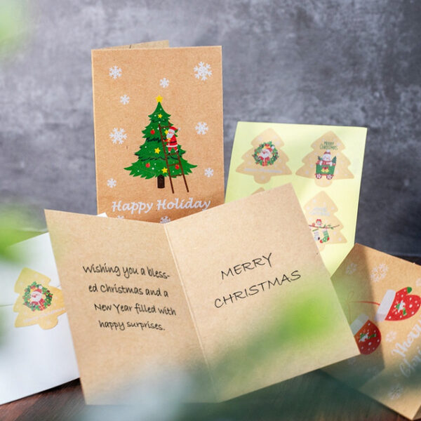 6pcs Greeting Cards Christmas Card Christmas Cards with Envelopes and Stickers Christmas Folding Cards Mini Christmas Cards Christmas Cards Set 2025 -