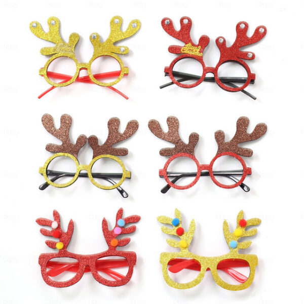 Christmas Decorations, Eyeglass Frames, Couples, Children'S Outfits, Photography Props, Christmas Trees, Deer Antler Glasses 2025 - US $7.49