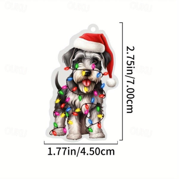 Christmas Dog Tree Decoration, Birthday Parties Xmas Ornament, Adds A Spooky Touch To Your Car Rearview Mirror And Christmas Tree Decorations Keychain