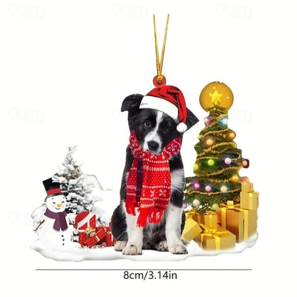 Creative New Car Pendant Christmas Dog Snowman Ornament Christmas Tree Pendant Acrylic Backpack Pendant Xmas Gift 2025 - US $4.49