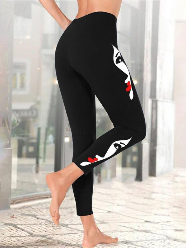 Face Printed Jersey Tight Casual Leggings 2025 - US $17.99