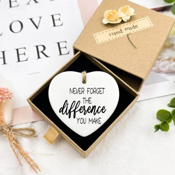 Thank You Gift, Thank You for Helping Me Grow Ornament, Valentine's Day Pendant Decoration Christmas Gift Xmas Gift (Only Love Pendant, No Gift Box) 2