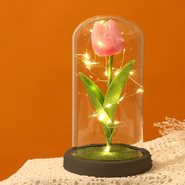 Tulip Flower Gifts for Women,Mothers Day Flowers Gifts for Mom Wife from Daughter Son Husband,Birthday Gifts for Women Best Friend Her Girlfriend,Glas