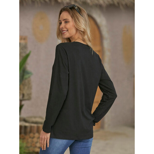 Women‘s Blouse Basic Plain Basic Round Neck Regular Fall Green Black Blue Dark Pink Khaki 2024 - US $25.99