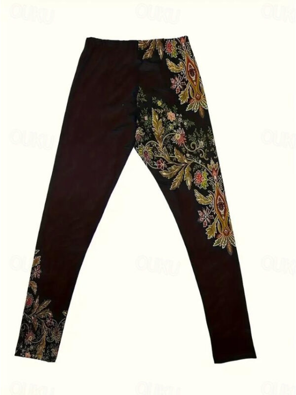 Women's Floral Graphic Print Micro-elastic Weekend Black Fall Winter Regular Fit 2025 - US $20.99