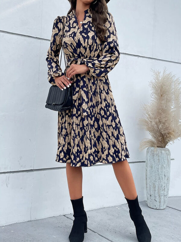 Women's Floral V Neck Midi Dress Long Sleeve Spring Fall 2025 - US $36.99