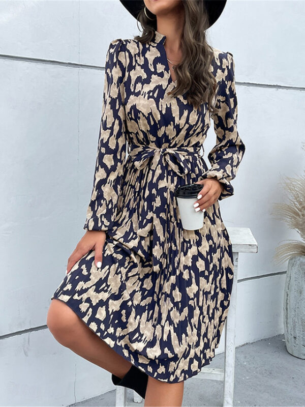 Women's Floral V Neck Midi Dress Long Sleeve Spring Fall 2025 - US $36.99