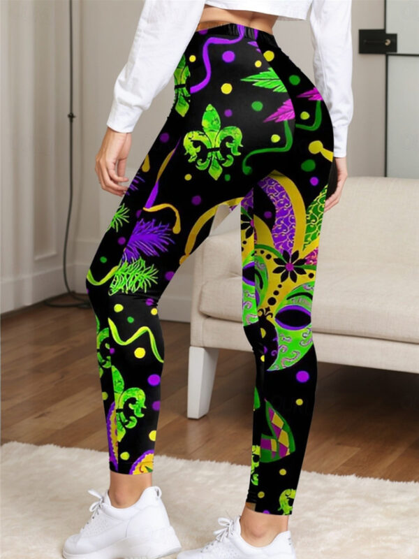 Women's Leggings Fashion Streetwear Full Length High Waist Graphic Printing Thermal Warm Breathable Soft Micro-elastic Outdoor Daily Green Fall Winter