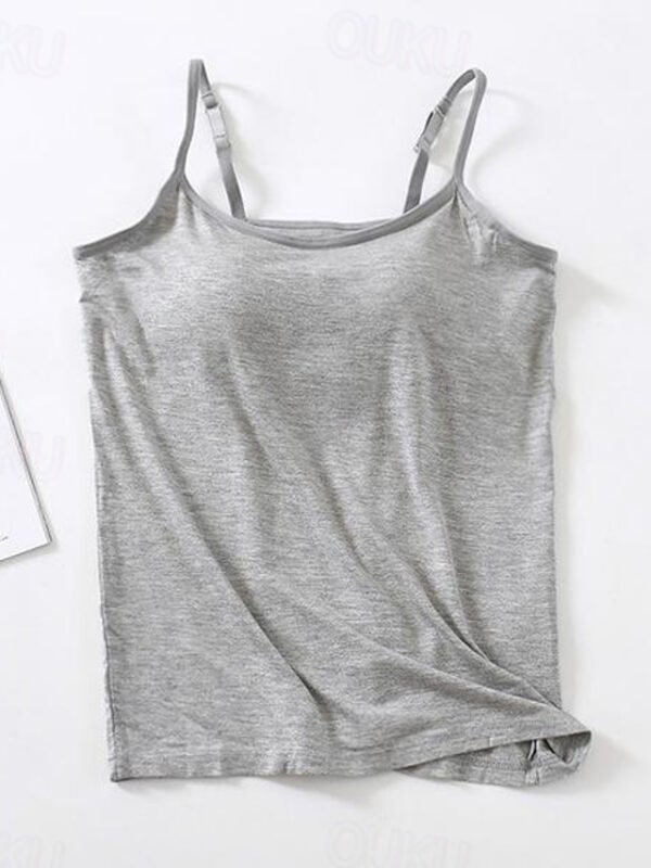 Women's Tank Top Basic Plain Regular Tops Sleeveless U Neck Regular Fit Casual Black White Pink Blue Khaki 2024 - US $22.99