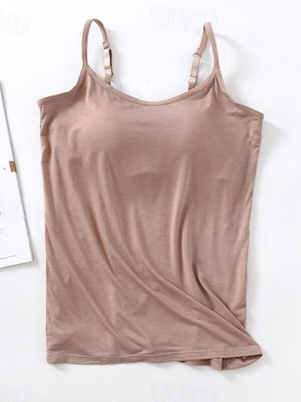 Women's Tank Top Basic Plain Regular Tops Sleeveless U Neck Regular Fit Casual Black White Pink Blue Khaki 2024 - US $22.99