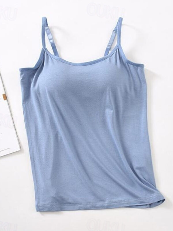 Women's Tank Top Basic Plain Regular Tops Sleeveless U Neck Regular Fit Casual Black White Pink Blue Khaki 2024 - US $22.99