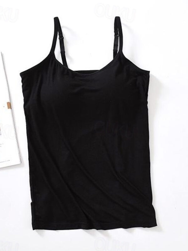 Women's Tank Top Basic Plain Regular Tops Sleeveless U Neck Regular Fit Casual Black White Pink Blue Khaki 2024 - US $22.99