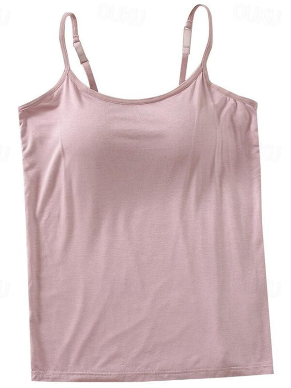 Women's Tank Top Basic Plain Regular Tops Sleeveless U Neck Regular Fit Casual Black White Pink Blue Khaki 2024 - US $22.99