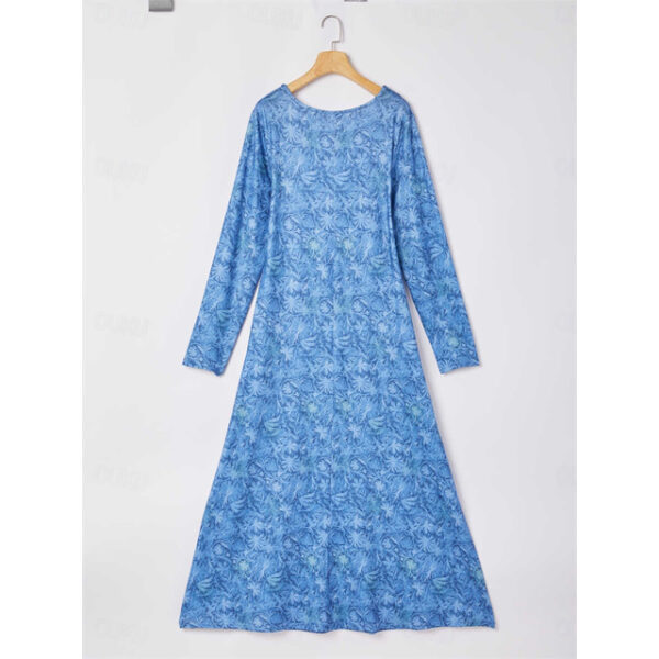 Women's Winter Dress T Shirt Dress Tee Dress Floral Tribal Pocket V Neck Long Dress Maxi Dress Vintage Ethnic Daily Long Sleeve Fall Winter 2025 - US